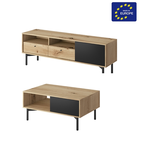 סט מזנון ושולחן מעוצבים בגימור מודרני תוצרת אירופה