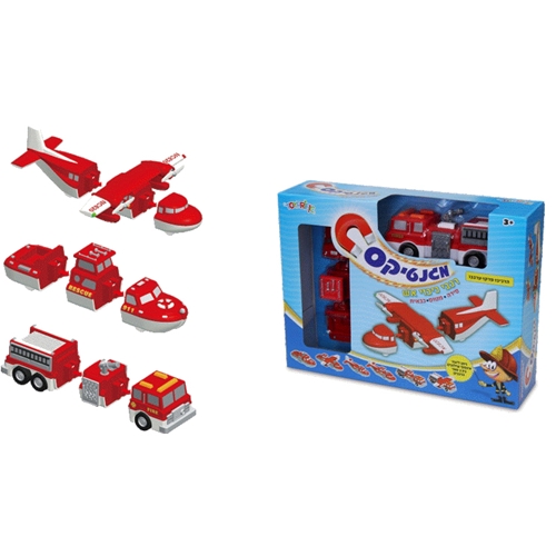 4 רכבי כיבוי והצלה מתחברים עם מגנטים