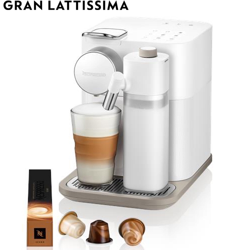 מכונת קפה NESPRESSO גראן לטיסימה בגוון לבן