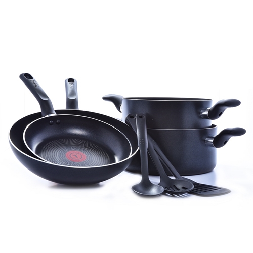 סט סירי קלחות ומחבתות 9 חלקים גימור שחור TEFAL