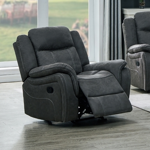 כורסת טלוויזיה מרופדת בד עם הדום נשלף אוליביה