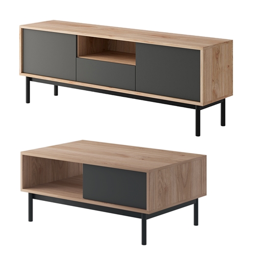 סט מזנון ושולחן מעוצבים בגימור מודרני תוצרת אירופה