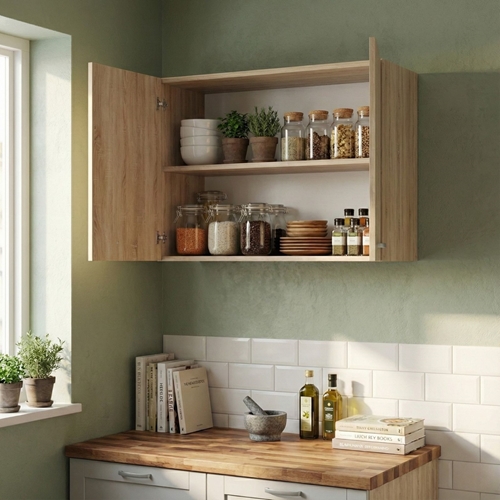 ארון שירות עליון תלוי מליבו גוון אלון TUDO DESIGN