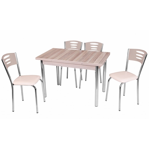 פינת אוכל שולחן נפתח כולל 4 כסאות דגם שרון