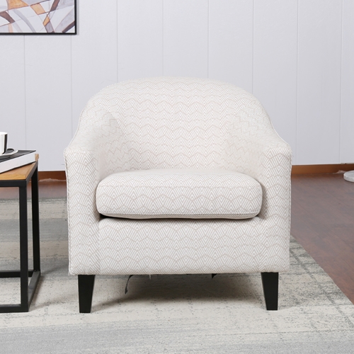 כורסא מעוצבת מרופדת בד עם רגלי עץ מלא HOME DECOR