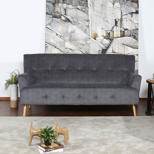 ספה תלת מושבית נוחה בעיצוב רטרו מרופדת בד רחיץ