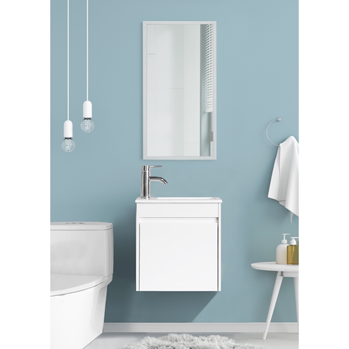 ארונית צפה + מראה וכיור לבן דגם סחלב טודו דיזיין