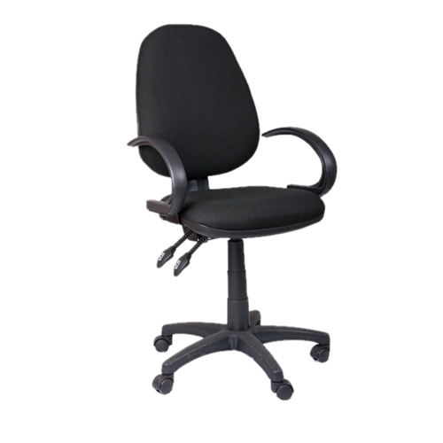 כיסא כרמל 1 בריפוד בד שחור לתלמיד או למשרד