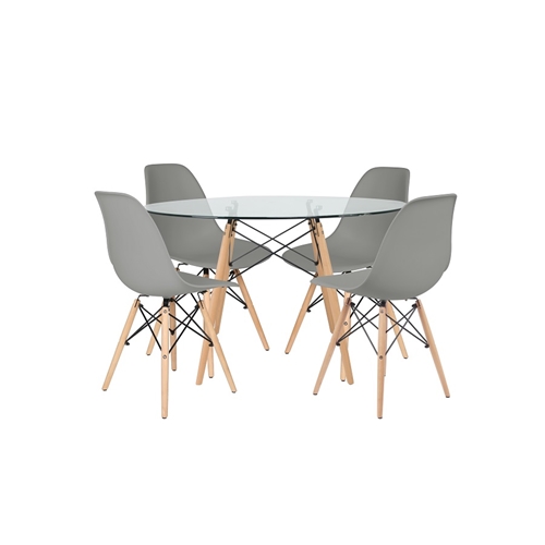 סט שולחן דה וינצ'י + 4 כיסאות בארי מבית MYDESIGN