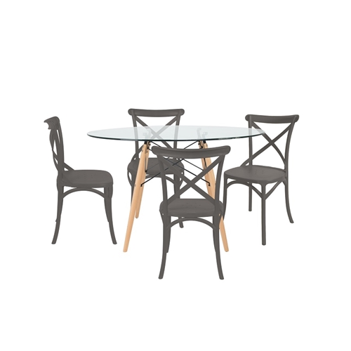 סט שולחן דה וינצ'י + 4 כיסאות סיינה מבית MYDESIGN