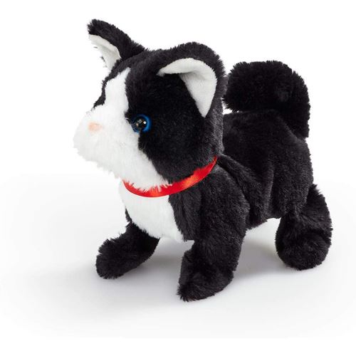 בובת חתלתול אינטראקטיבית- שחור\לבן