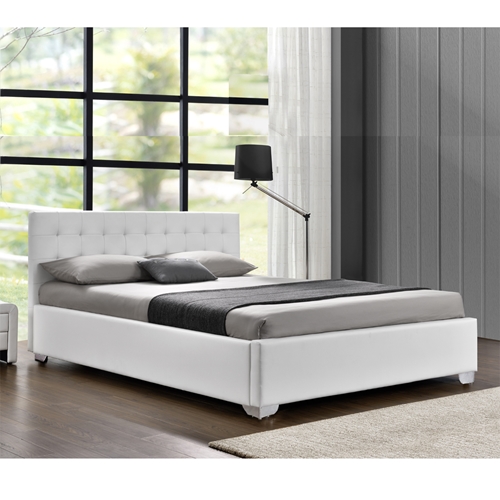 מיטה זוגית מעוצבת 160x200 בריפוד דמוי עור עם ארגז