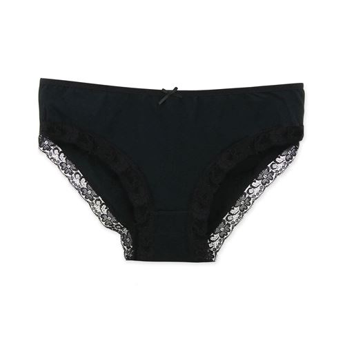 שלישיית תחתוני תחרה לאישה עשוי 95% כותנה ו- 5% אולסטן