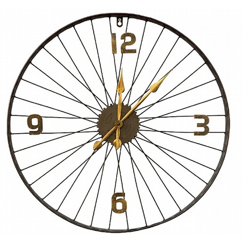 שעון קיר בעיצוב גלגל אופניים Tudo Design