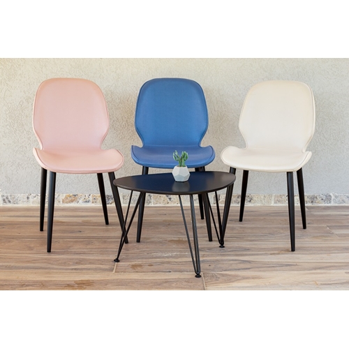 סט 4 כיסאות מרופדים דמוי עור לפינת אוכל דגם מרסיי