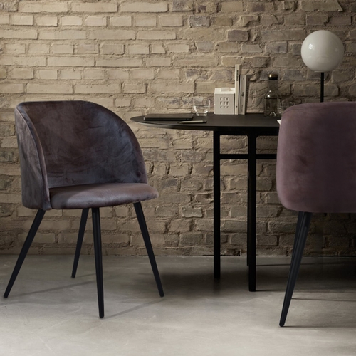 כיסא מרופד קטיפה לפינת אוכל דגם ניו יורק