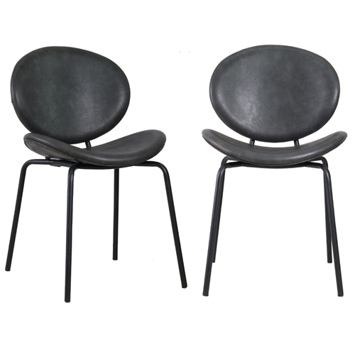 זוג כסאות לפינת אוכל עם רגלי מתכת HOME DECOR