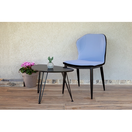 כיסא מרופד דמוי עור לפינת אוכל דגם נאפולי