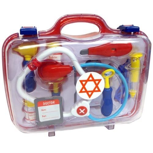 סט משחק רופא גדול עם 10 חלקים במזוודה