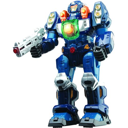 רובוט M.A.R.S טורבוטרון כחול הולך וזז עם נשק תאורה