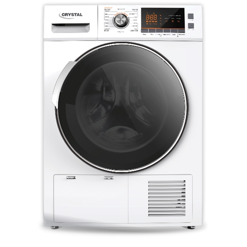 מייבש כביסה  8 ק"ג +מעבה CRYSTAL DC8CB דלת שחורה
