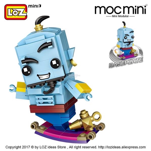 משחק הרכבה איכותי עם מיני אבני בנייה-ג'יני מאלאדין