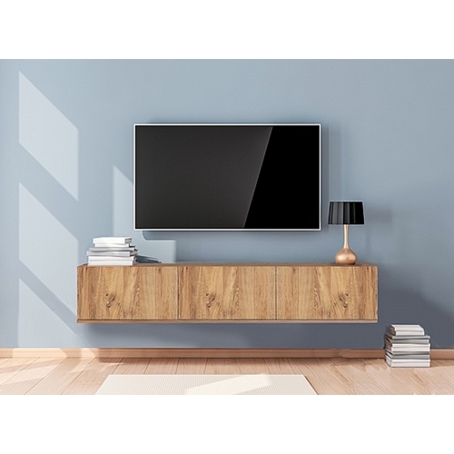 מזנון טלויזיה צף ברוחב 160 ס"מ עם 3 קלאפות