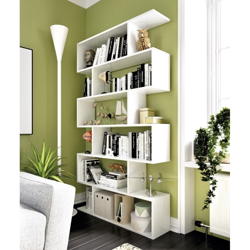 יחידת מדפים כוורת לבן מבריק תוצרת ספרד HOME DECOR