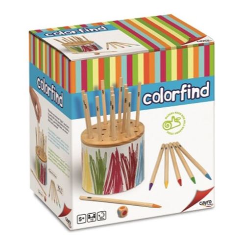 משחק זיכרון קרוסלת הצבעים הכולל מחזיק עפרונות, 18 מקלות ב...