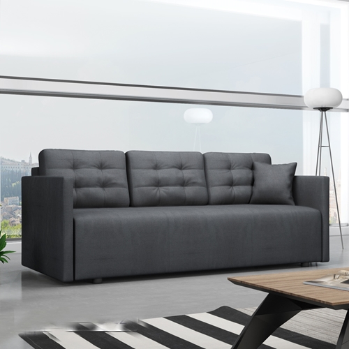 ספה אירופאית מעוצבת נפתחת למיטה זוגית + ארגז מצעים