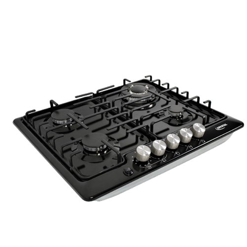 כיריים 4 להבות עם טיימר מובנה GH-65B CRYSTAL שחור