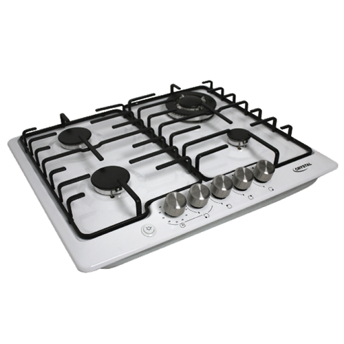 כיריים 4 להבות עם טיימר מובנה לבן GH - 65W CRYSTAL