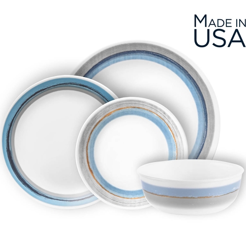 סט צלחות 48 חלקים ל 12 סועדים של קורנינג