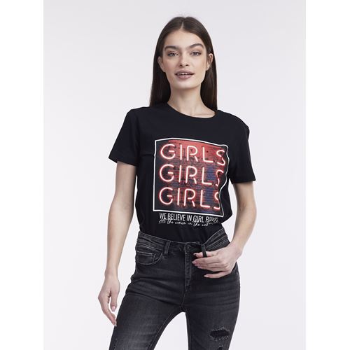 חולצת GIRLS טקסט נאון