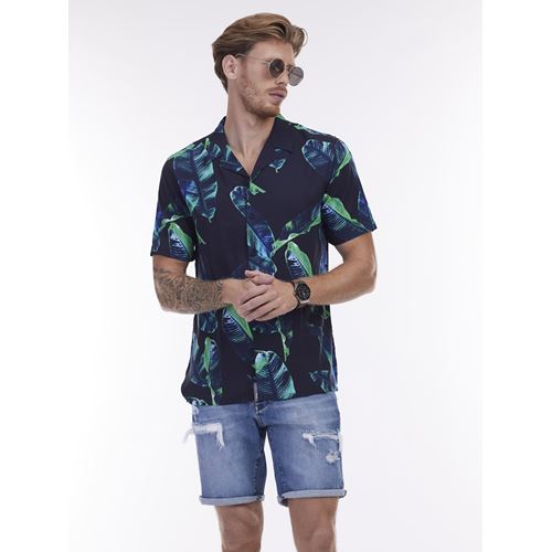 חולצת מכופתרת עלים