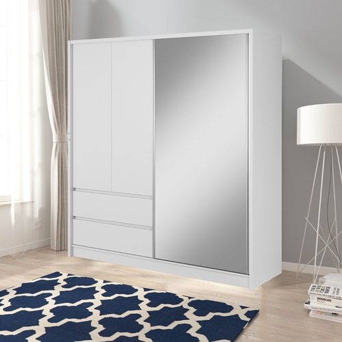 ארון בגדים 200 ס"מ משולב הזזה ופתיחה HOME DECOR