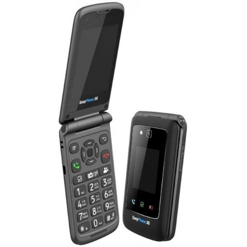טלפון לחצנים גדולים במיוחד מסך מגע  EasyPhon שחור