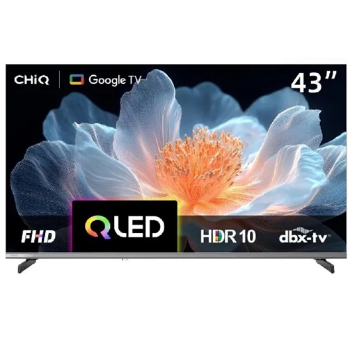 טלוויזיה חכמה "43 CHIQ L43QM10SB QLED 2K Google TV