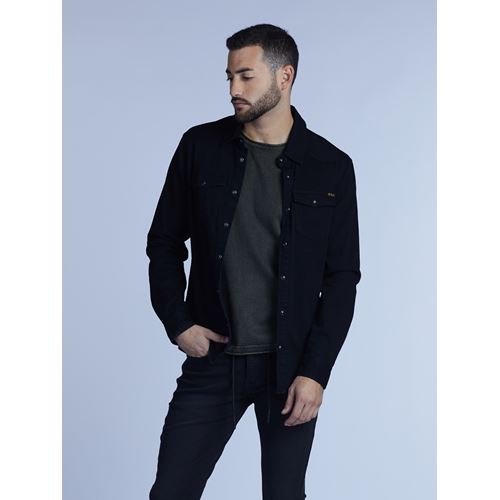 חולצת ג'ינס שחורה