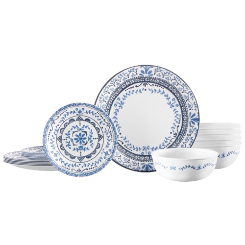 סט צלחות 18 חלקים ל 6 סועדים קורל  דגם Portofino