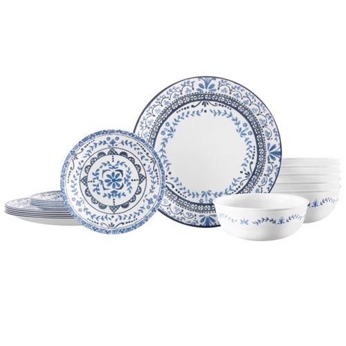 סט צלחות 36 חלקים ל 12 סועדים קורל