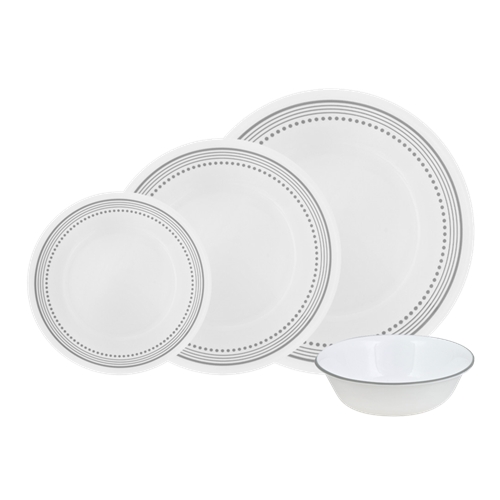 סט צלחות 24 חלקים ל 6 סועדים קורל דגם Mystic gray