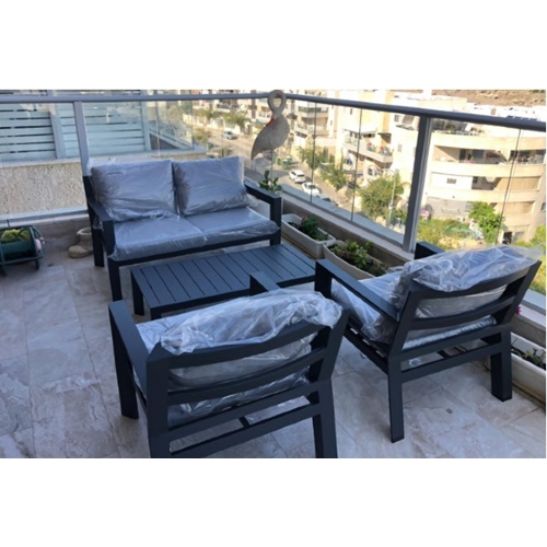 סט ישיבה מאלומיניום ספה זוגית+2 כורסאות DENVER