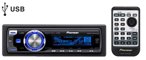 רדיו דיסק לרכב קורא  MP3 עם כניסת USB ופנל חשמלי