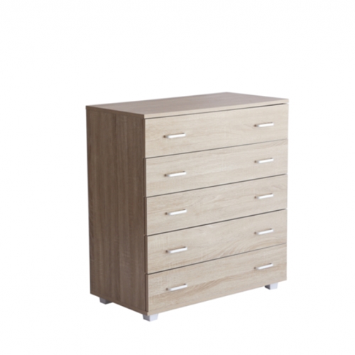שידה 5 מגירות דגם 53745 לבן או אלון מבית H.KLEIN
