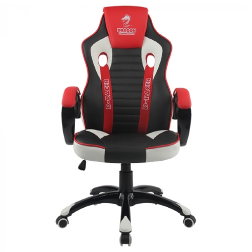כיסא גיימינג דגם D-RACER מבית DRAGON צבע אדום