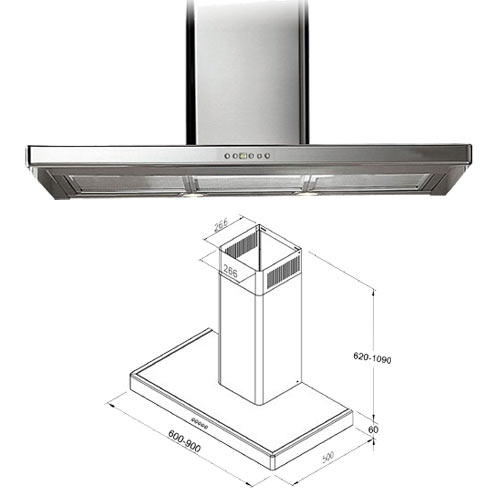 קולט אדים ארובה נירוסטה Delonghi מתצוגה