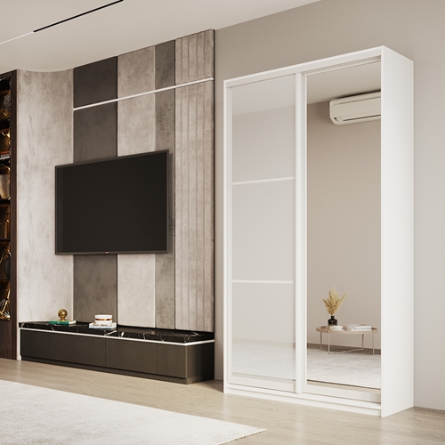 ארון הזזה 120 ס"מ+דלת מראה ומגירות ערן HOME DECOR