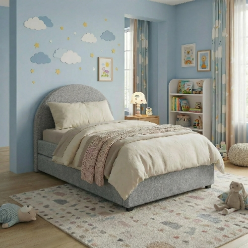 מיטת יחיד 90×190 דגם פטיו אפור HOME DECOR