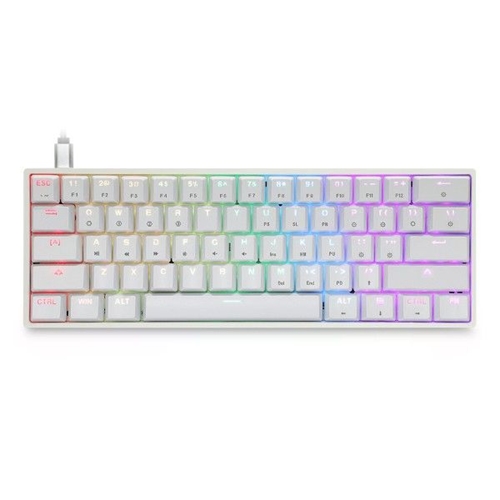 מקלדת מכאנית Skyloong GK-61 צהוב-לבן